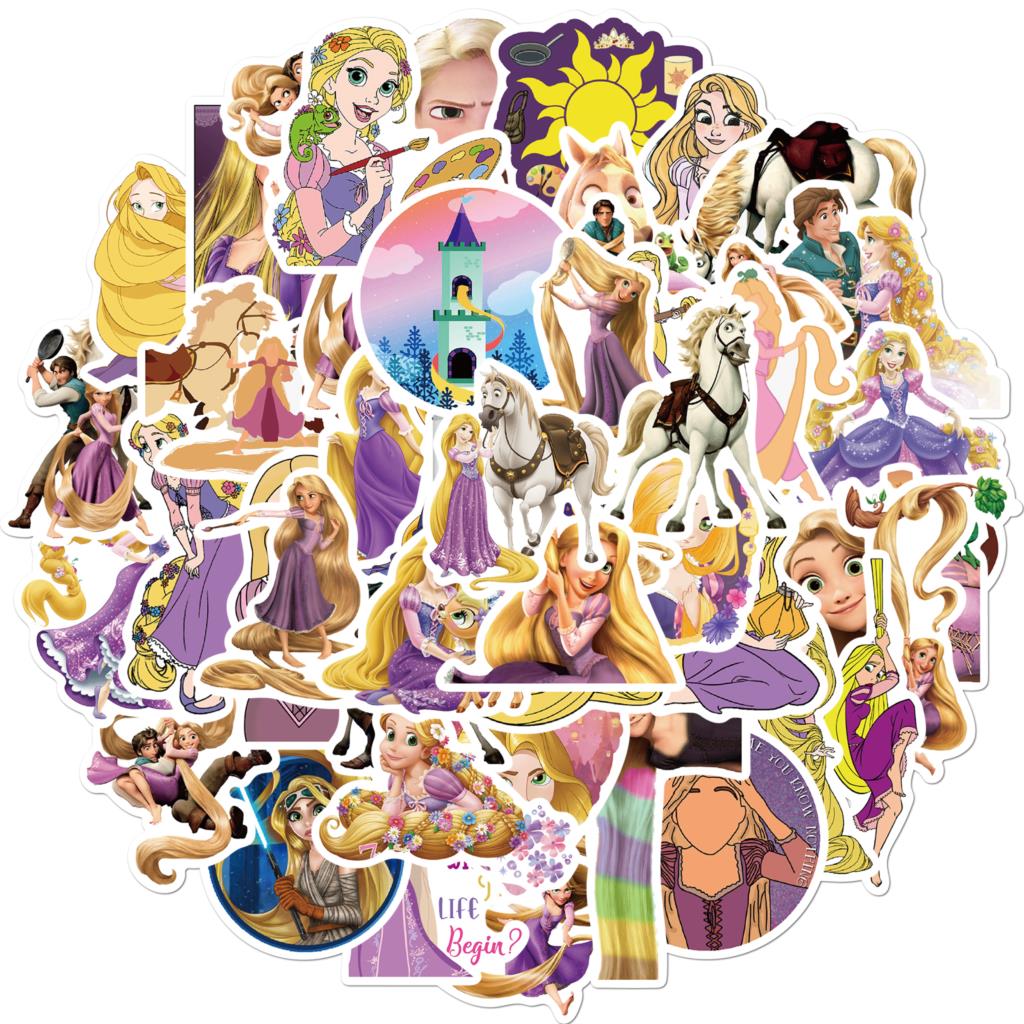 10/30/50Pcs/Set Disney Cartoon anime Stickers Marvel Frozen  Rapunzel Princess Waterproof Skateboard Laptop Stiker Kids Toy