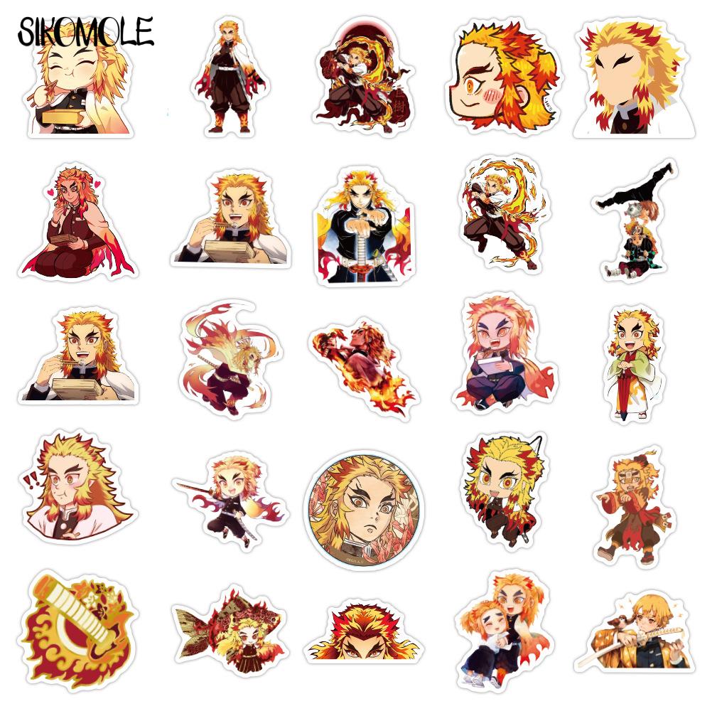 10/30/50PCS Anime Rengoku Kyoujurou Stickers Demon Slayer Kimetsu No Yaiba DIY Laptop Luggage Guitar Suitcase Decals Sticker F5