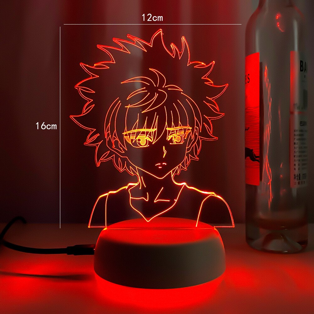 3d Led Lamp Anime Hunter X Hunter Killua for Bedroom Decor Nightlight Birthday Gift Acrylic Led Night Light Hxh Killua Cute