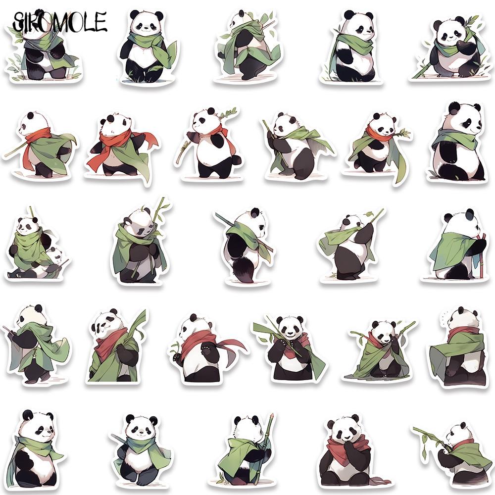 10/30/54PCS Cartoon Panda Hero Anime Stickers Bamboo Animals DIY Suitcase Skateboard Laptop Luggage Kid Graffiti Sticker Decals