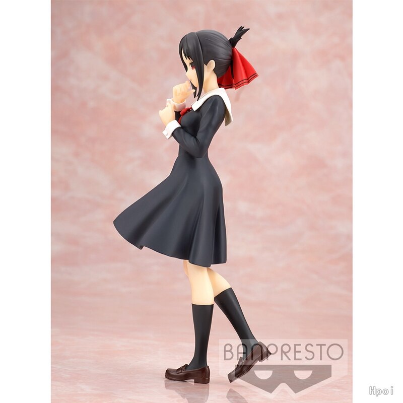 Anime Figure Kaguya-sama：Love Is War Shinomiya Kaguya Fujiwara Chika Black Dress Model Toy Gift Collection Ornaments 17CM