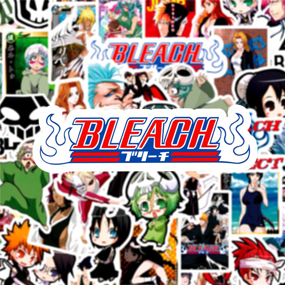 10/30/50PCS BLEACH Blood Anime Cartoon Stickers DIY Laptop Luggage Skateboard Graffiti Decals Sticker for Kid Toy Gift