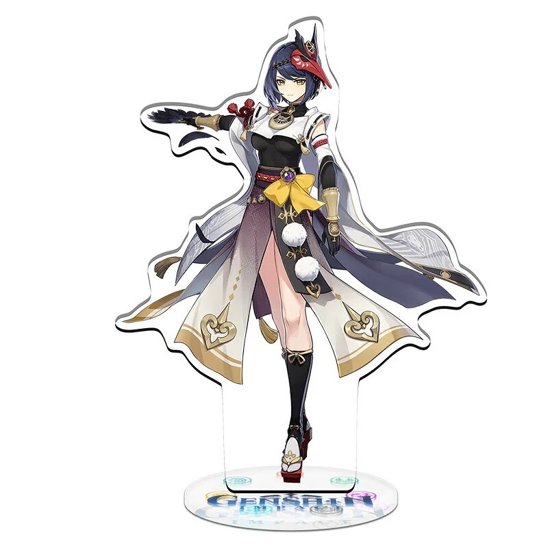 Game Genshin Impact Figures Eula Kamisato Ayaka Raiden Shogun Cosplay  Acrylic Stand Model Plate Desk Decor Standing Sign Toys