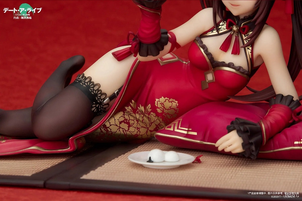 8CM Anime Figure Tokisaki Kurumi Japanese DATE A LIVE Sexy Cheongsam Lying Down Model Doll Toy Gift Collect Boxed Ornaments PVC