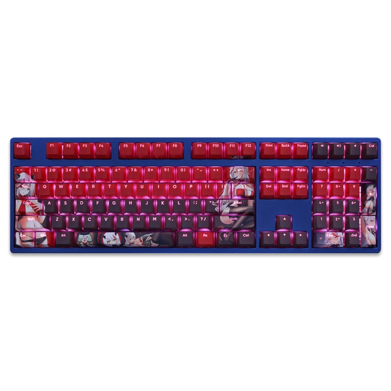 108 Keys/set Azur Lane KMS Agir Keycap PBT Dye Sub Backlit KeycapsCartoon Anime Gaming Key Caps For ANSI 61 87 104 108 Keyboards