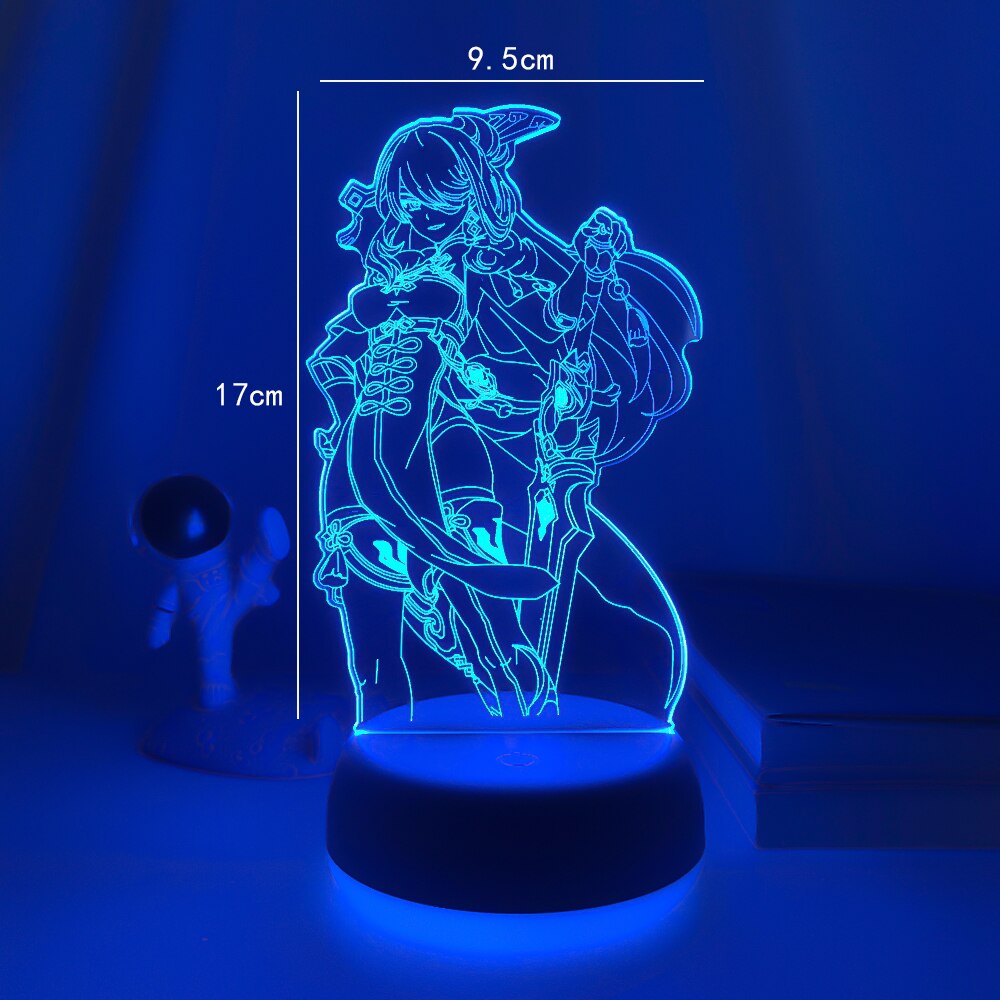 3d Led Night Light Lamp Genshin Impact Beidou Usb Battery Powered Usb Lamp Gawr Gura Game Room Decor Unique Gift for Gamer