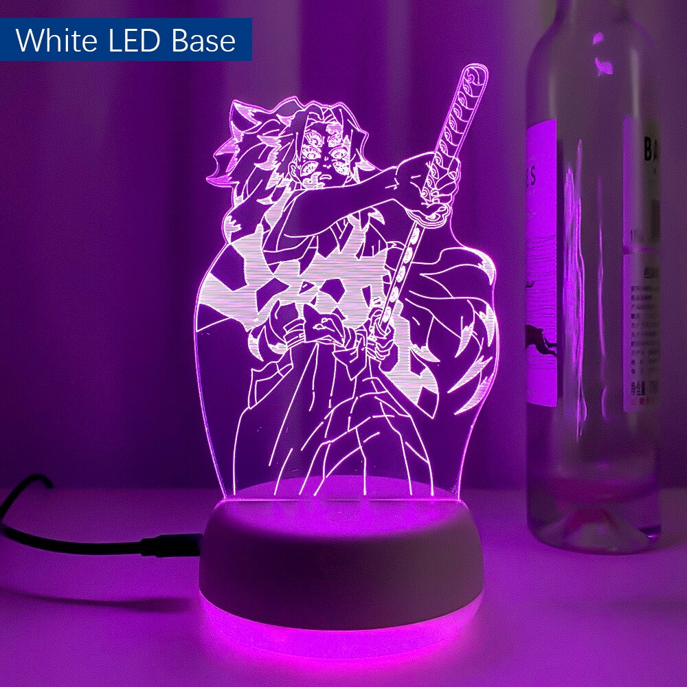 Anime Led Light Kimetsu No Yaiba Kokushibo for Bedroom Decoration Night Light Gift Manga 3d Lamp Demon Slayer Room Decor