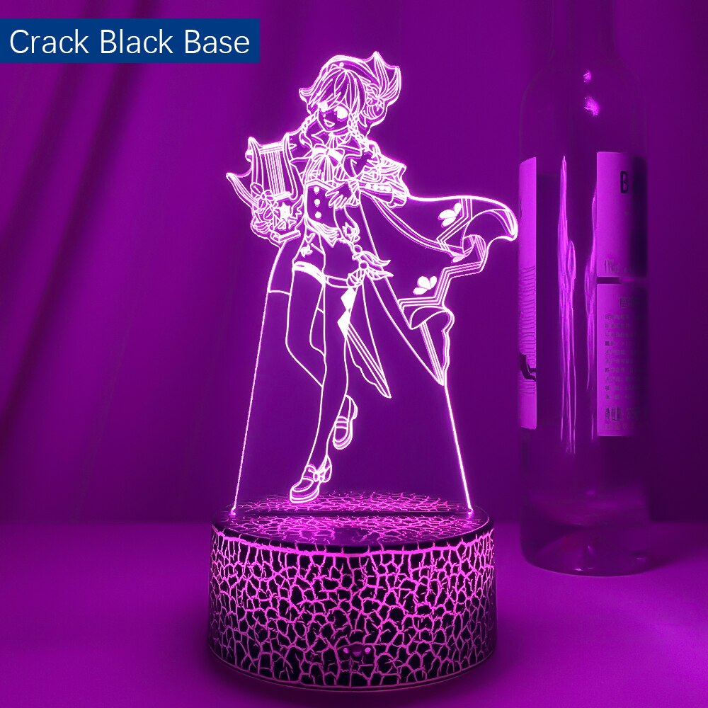 Genshin Impact Anime Figure Night Light 3D Led Sunset Game Lamp For Room Illusion Party Decor Adult Birthday Gift Dropshipping