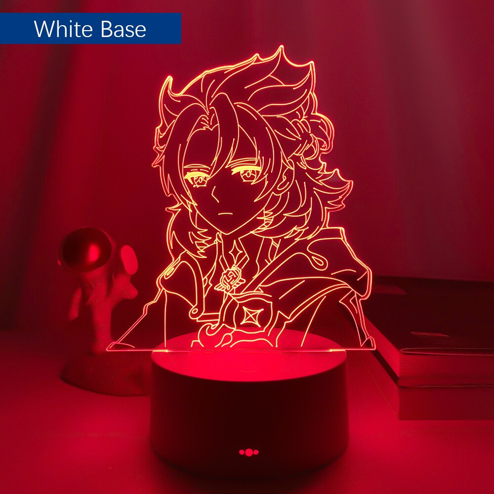 Game Led Night Light Genshin Impact Albedo Figure for Room Decor Kids Birthday Gift Genshin Impact Table Led Night Lamp