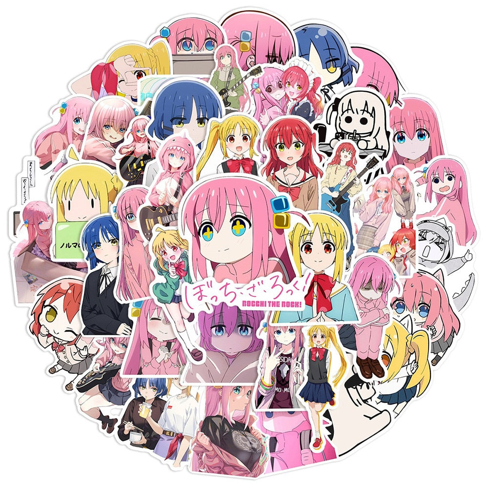 10/30/50PCS Anime BOCCHI THE ROCK! Cartoon Stickers Waterproof Luggage Suitcase Graffiti DIY Sticker kid toy