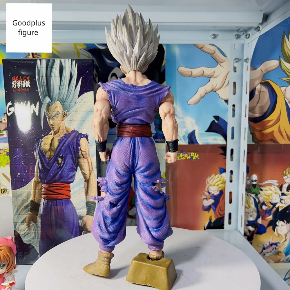 Dragon Ball Super Anime God Son Gohan Figurine 32CM GK White Hair Decorations Action Figures Model Children Toys for Boys Gift