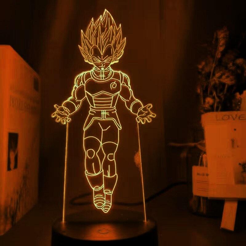 Dragon Ball 3D Led Night Light Model Toys Super Saiyan Vegeta Figures Children Bed Room Decor Birthday&amp;Christmas Gifts for Kids