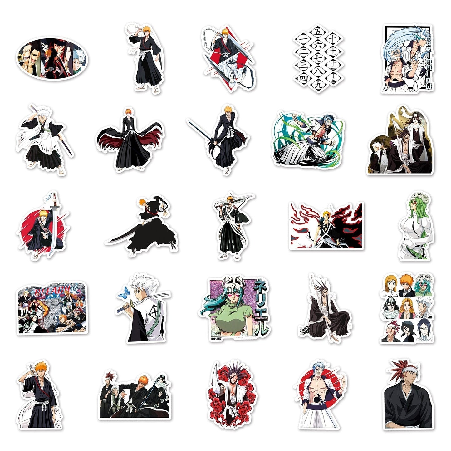 50pcs Japanese Anime BLEACH Stickers| for Skateboard Luggage Guitar Motorcycle Laptop Graffiti Sticker Kid