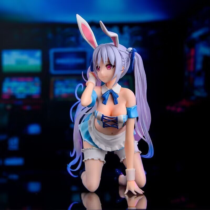 24cm Bunny Girl Chris Aqua Blue Anime Figure 1/4 Scale Chris Aqua Sexy Girls Swimwear Anime Action Figure Model Collection Toys