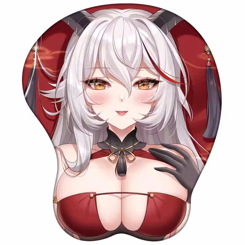 Anime Azur Lane KMS Ägir Figure 3d Anime Soft Gel Gaming Mouse Pad Mousepad Wrist Rest