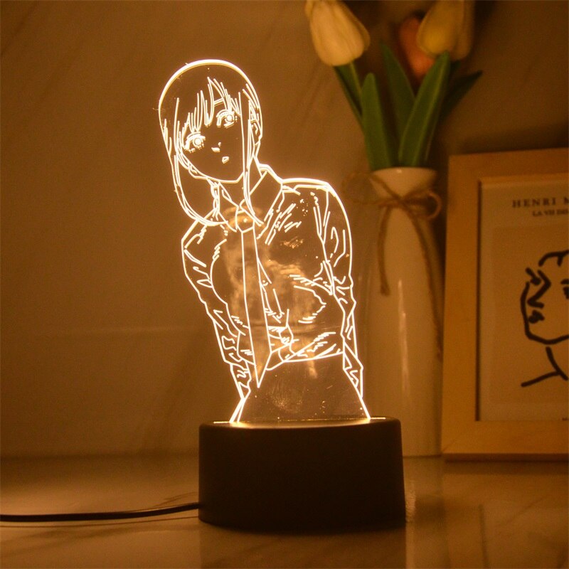 3D Led Night Lamp Anime Chainsaw Man Aki Hayakawa for Bedroom Decor Kids Birthday Gift Manga Chainsaw Man figure lamp Bedside