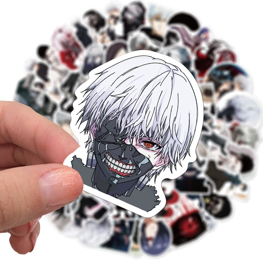 10/50 Pcs Japan Anime Tokyo Ghoul Graffiti Sticker Decoration For Wall Backpack Refrigerator Pencil Case Thin Waterproof Sticker