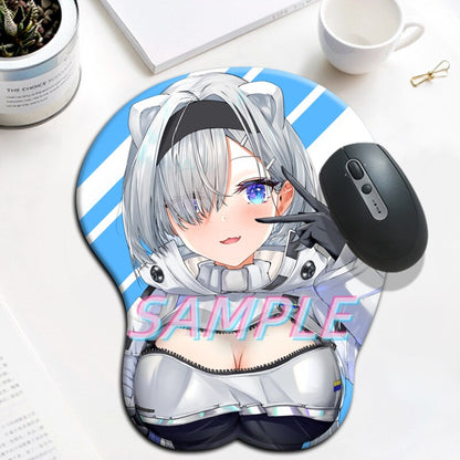 Arknights Aurora Boobs Mouse Pad Sexy Girl Big Gamer Anime Cute Wrist Rest 3D Oppai Silicone Gel Mat Mousepad