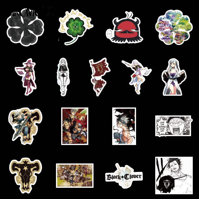 10/30/50PCS Anime Black Clover Quarter Knights Card Stickers Scrub For Kids DIY Toys Collection Gift Decals Graffiti Sticker F5