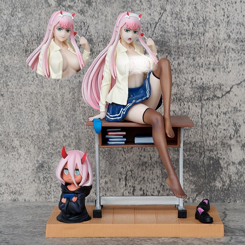 DARLING In The FRANXX Figure Zero Two PVC Anime Action Figurine 25cm Toys Collection Model Doll Christmas Birthday Gifts