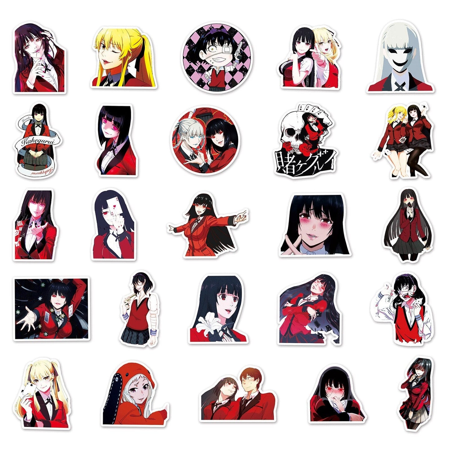 10/30/50PCS Anime KAKEGURUI Jabami Yumeko Stickers Cartoon  Classic Toy Decoration Phone Skateboard Guitar Car DIY Funny Decals