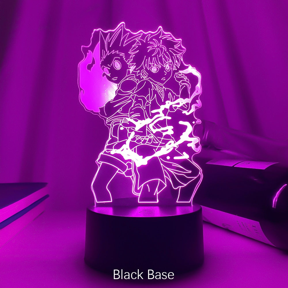 Gon and Killua Figure 3d Night Light Anime Hunter X Hunter Nightlight for Kid Bedroom Decor Lighting Child Gift HxH Lamp Bedside