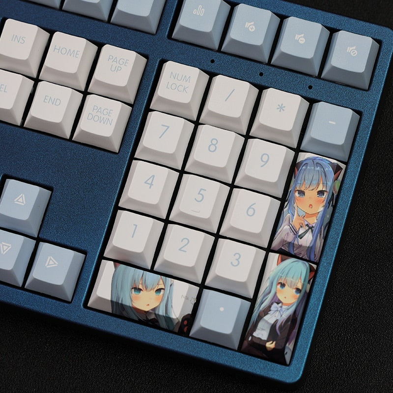 108 Keys/set PBT Dye Subbed Keycaps Cartoon Anime Gaming Key Caps Cherry Profile Keycap For Shizuku