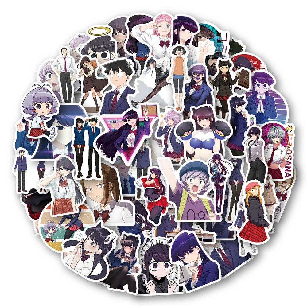 10/30/50PCS Anime Komi Can&#39;t Communicate Stickers Graffiti DIY Laptop Suitcase Phone Notebook Cartoon Cute Sticker Kids Toy Gift