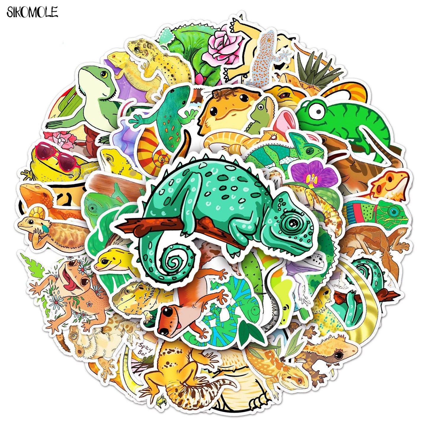 10/30/50PCS Cartoon Lizard Animal Stickers Cool Aesthetic Skateboard Laptop Motor Phone Graffiti Sticker Decals Kids DIY Toys F5