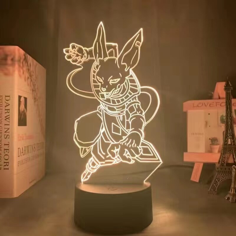 Dragon Ball Z 3D LED Night Light Anime Super Saiyan Son Goku Vegeta Night Table Lamp Toys for Kids Xmas Gift