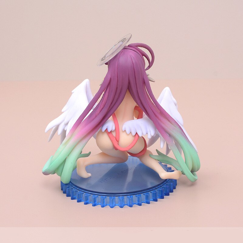 Anime Figure NO GAME NO LIFE Angel Jibril Doll Model Kawaii Sexy Seated 10CM PVC Toys Desktop Static Decoration Gift Figure