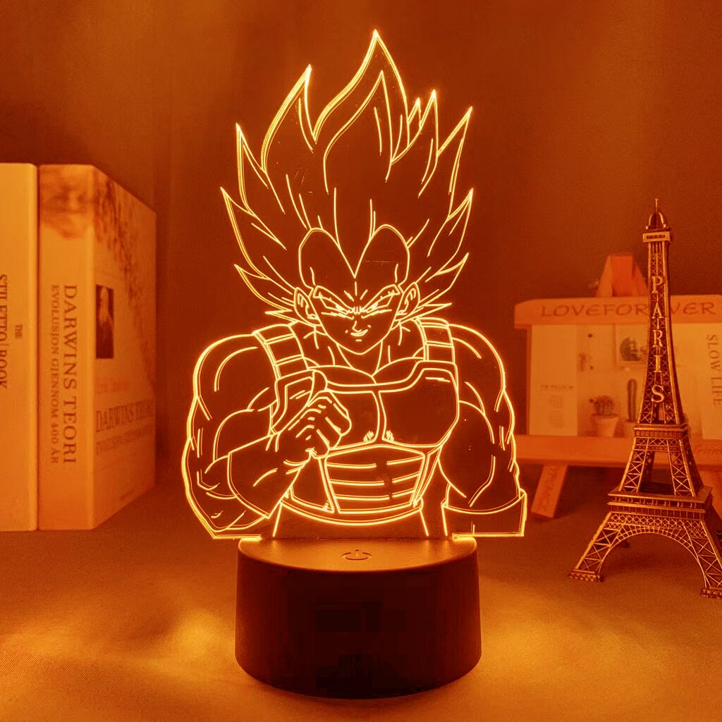 Dragon Ball 3D Led Night Light Model Toys Super Saiyan Vegeta Figures Children Bed Room Decor Birthday&amp;Christmas Gifts for Kids