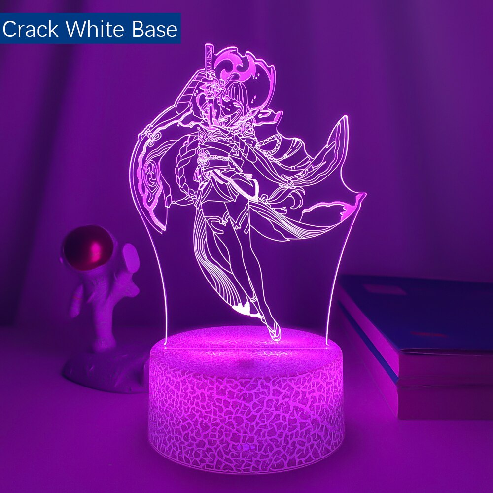 Led Lamp Genshin Impact Raiden Shogun for Kid Bedroom Decoration Birthday Gift Genshin Impact Baal Led Night Light Game