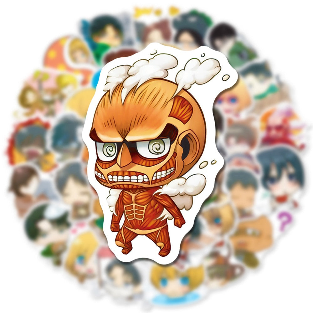 10/30/50pcs Kawaii Anime Attack On Titan The Final Season Stickers Shingeki No Kyojin Cartoon Decals DIY Cool Sticker for Kids