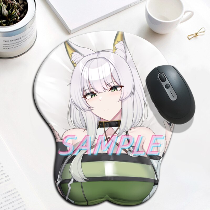 kaltsit Arknights 3D Oppai Mouse Pad Sexy Girl Big Gamer Anime Cute Wrist Rest Silicone Boobs Gel Mat Mousepad