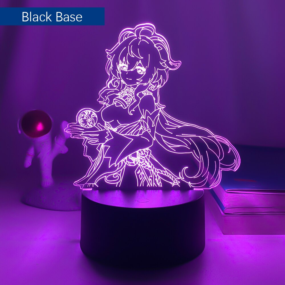 Acrylic Led Night Lamp Genshin Impact Ganyu Led Night Light Game