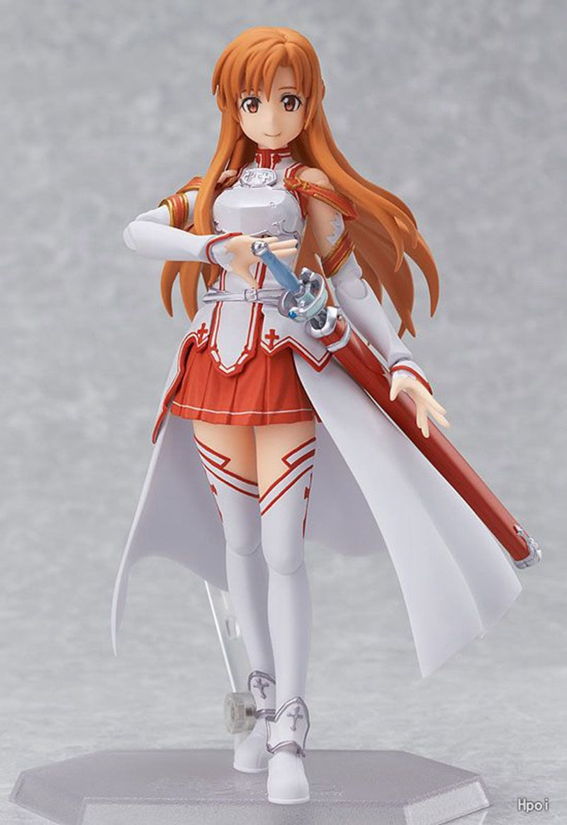 Popular Anime Sword Art Online Yuuki Asuna 14CM Combat Posture Action Figure Model Kid Toys Gift Collect Ornaments