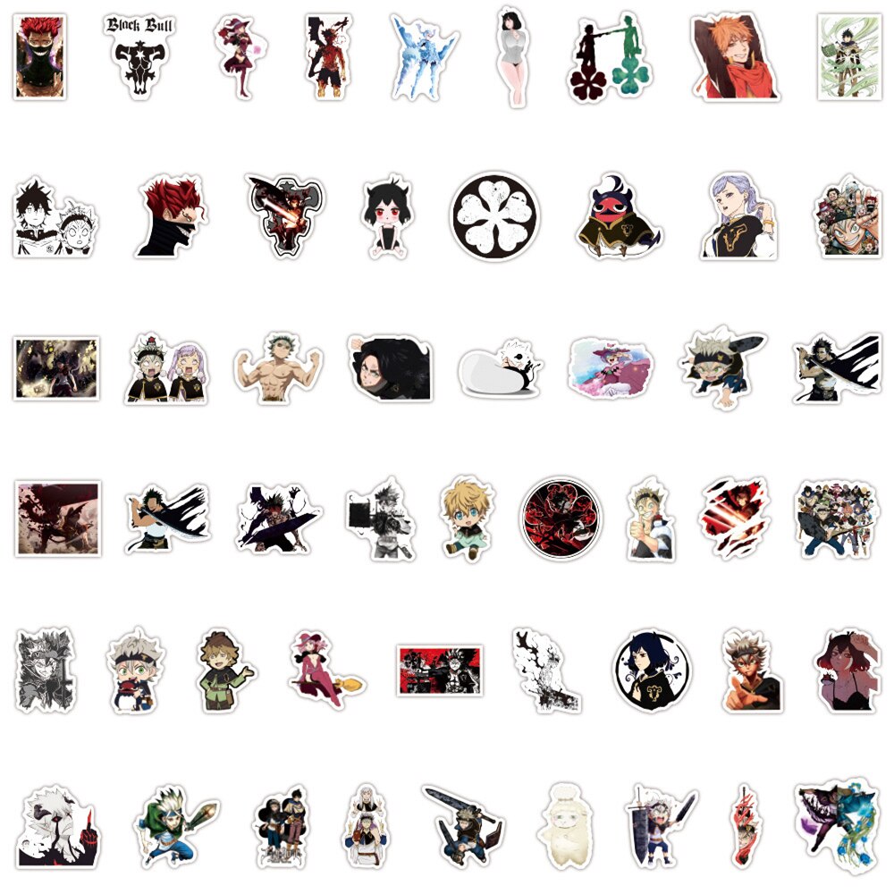 10/30/50PCS Anime Black Clover Stickers Cartoon Graffiti Decals Kids Toy Gift DIY Laptop Fridge Notebook Phone Car Cool Sticker