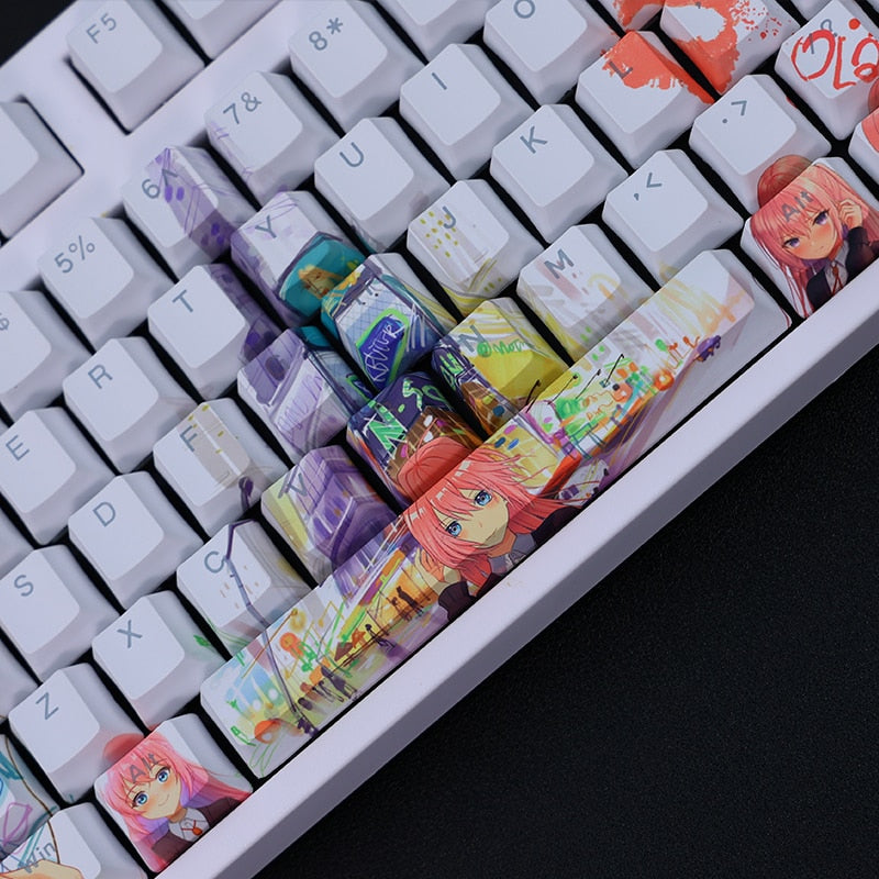 108 Keys PBT Dye Subbed Keycaps Cartoon Anime Gaming Key Caps OEM Profile Backlit Keycap For Shikimori's Not Just a Cutie