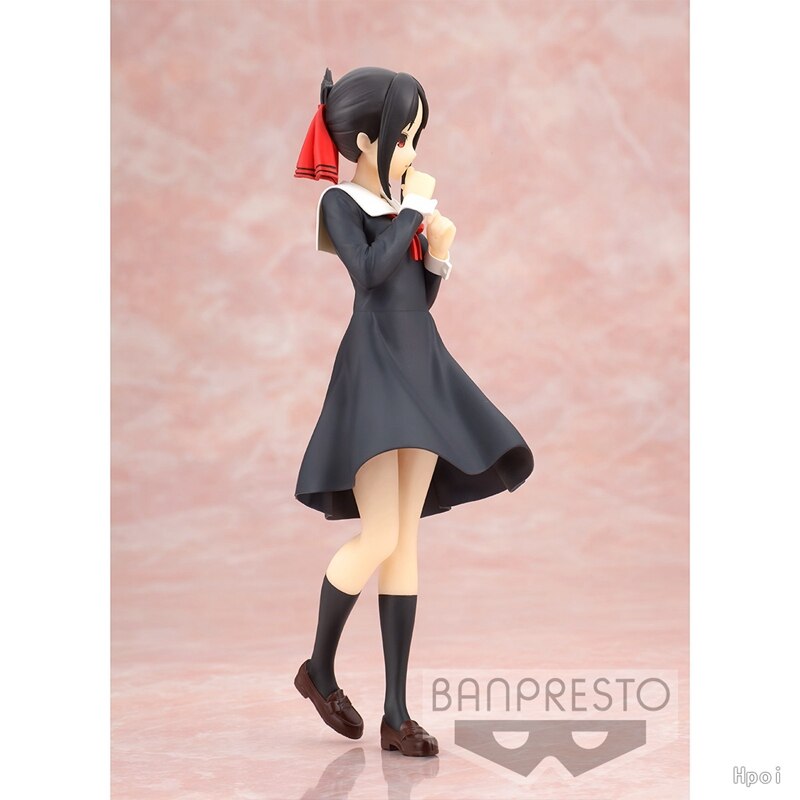 Anime Figure Kaguya-sama：Love Is War Shinomiya Kaguya Fujiwara Chika Black Dress Model Toy Gift Collection Ornaments 17CM