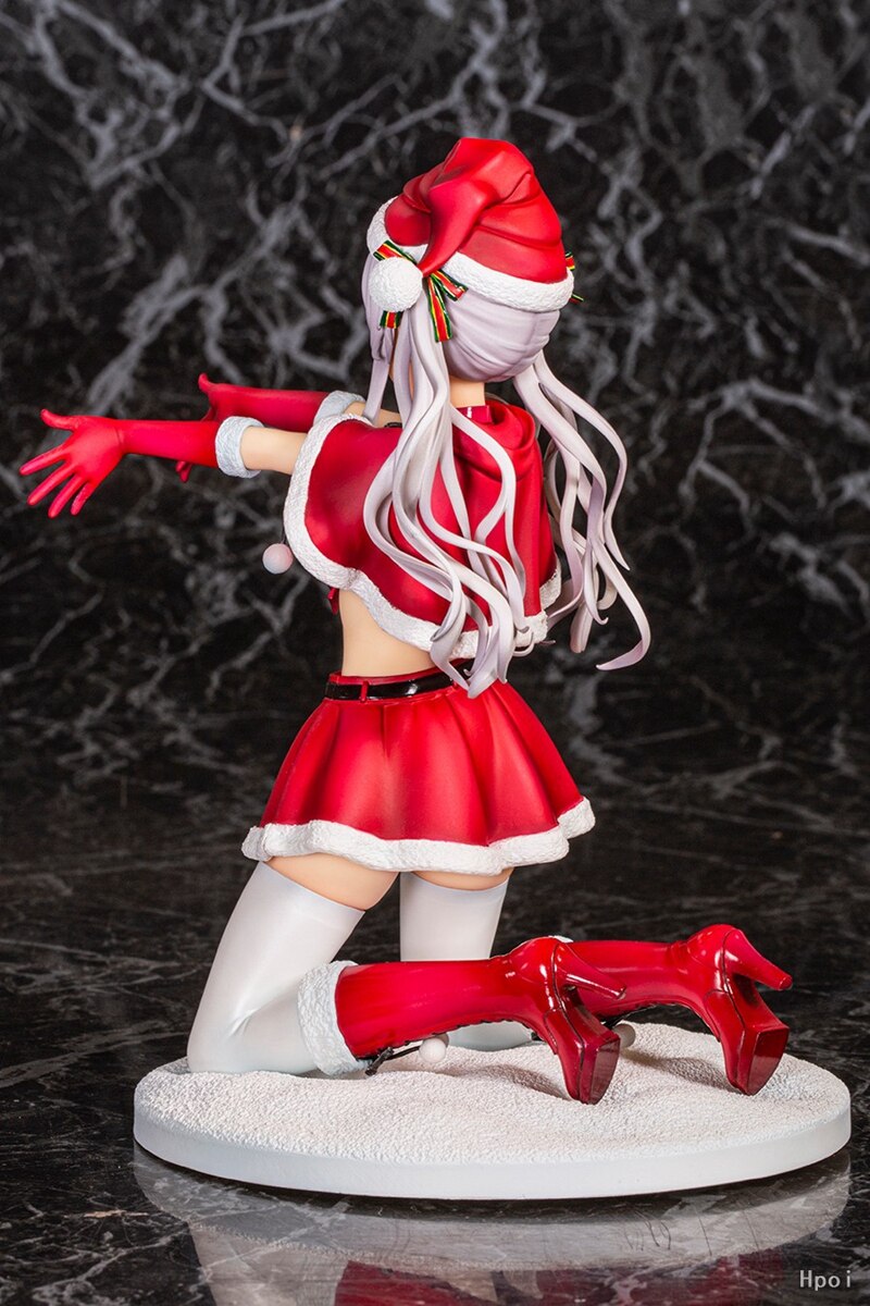 Anime Figure Hiiragi Snowflake Kneeling Pose Sexy Christmas Undressable Beauty Doll Collection Sculpture Gift PVC 19CM