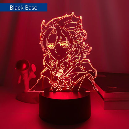 Game Led Night Light Genshin Impact Albedo Figure for Room Decor Kids Birthday Gift Genshin Impact Table Led Night Lamp