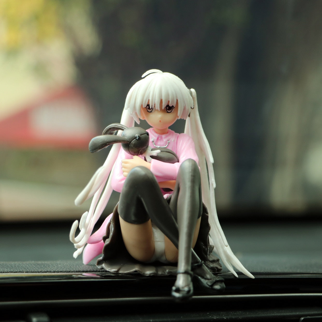 9CM Anime Cute Figure Kasugano Sora Where We Are Least Alone Sitting And Hugging The Rabbit Model Dolls Toy Gift Collect PVC