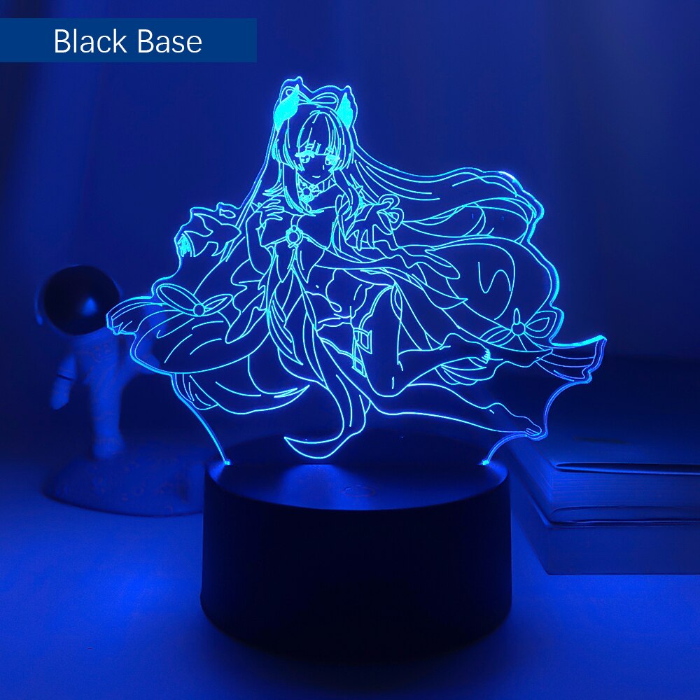 3d Led Lamp Genshin Impact Sangonomiya Kokomi for Kids Bedroom Decor Child Birthday Gift Genshin Impact Led Night Light Game