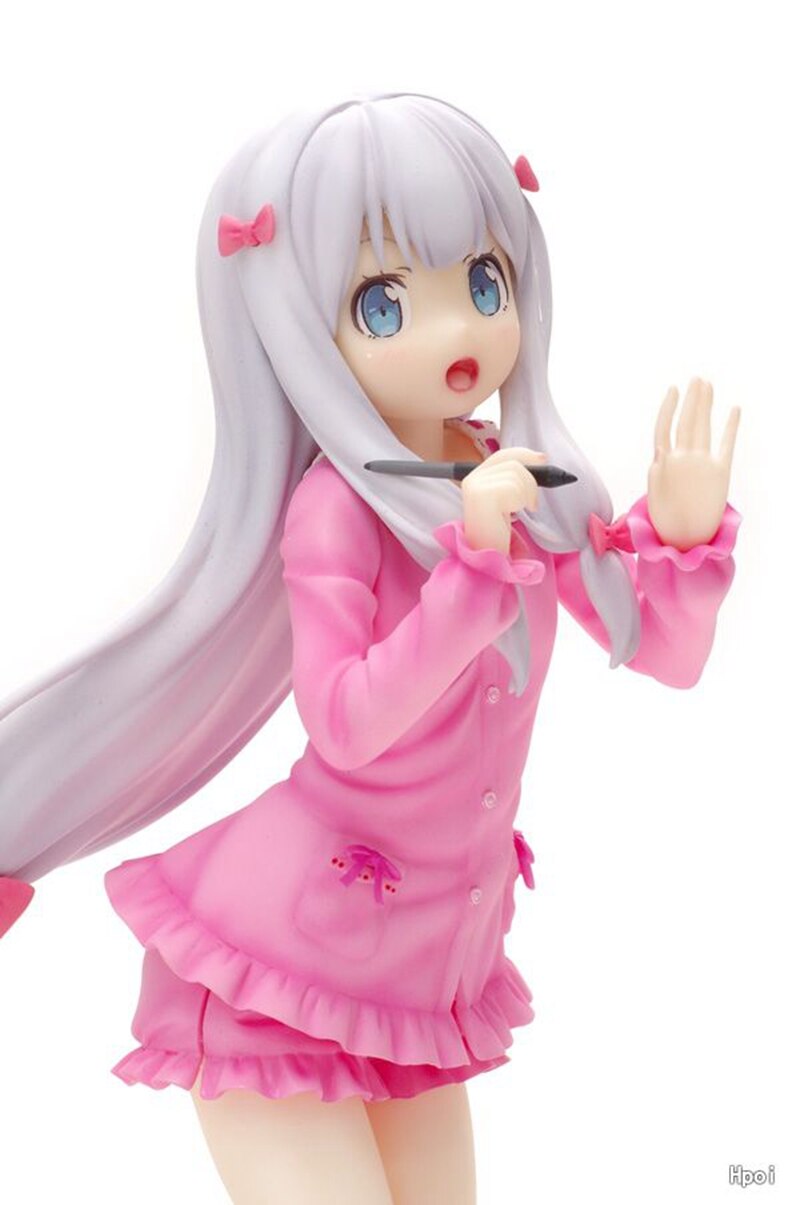 12cm Manga Teacher Anime Figure Izumi Sagiri Kawaii Girl Kneeling Figurine PVC Desktop Static Collection Model Toys For Children