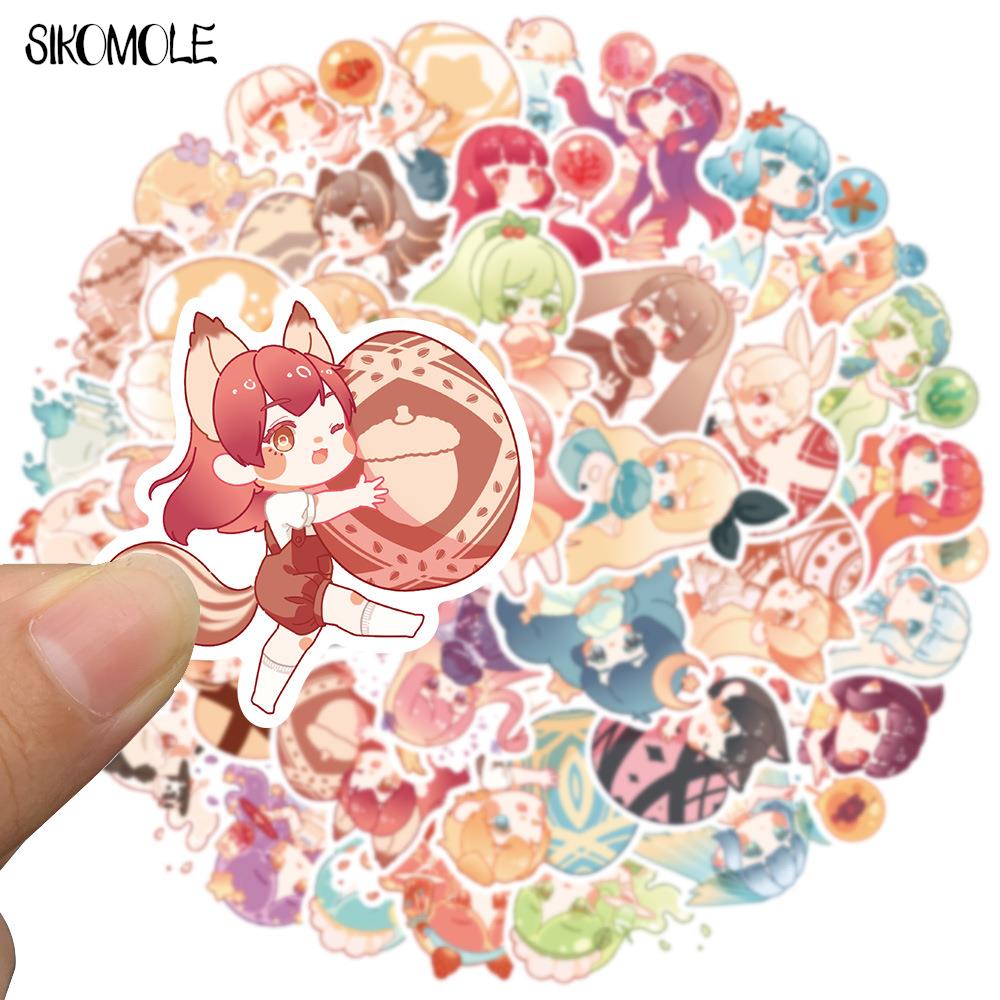 10/40pcs Version Q Cartoon Cute Little Girl Anime Stickers Kawaii DIY Laptop Motorcycle Graffiti Sticker Decals Kids Toys F5