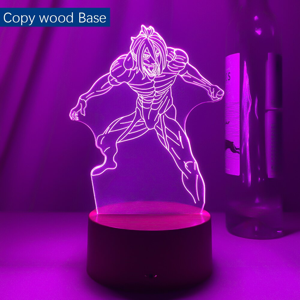 Newest Anime 3d Light Attack on Titan Table Lamp for Home Decoration Birthday Gift Manga Attack on Titan LED Night Light Lamp