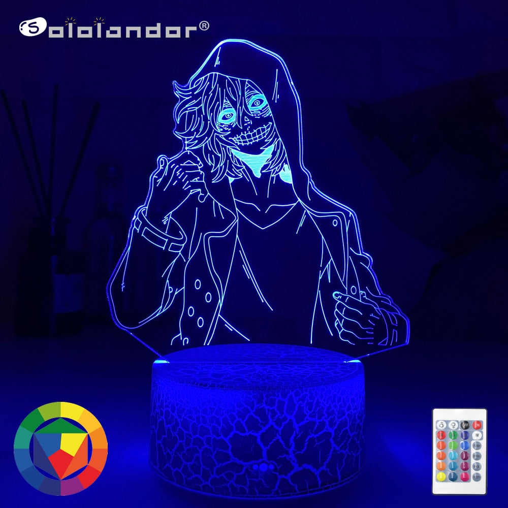 3d Lamp Anime My Hero Academia Tomura Shigaraki Lamp for Bedroom Decoration Birthday Gift Tomura Shigaraki Led Night Light