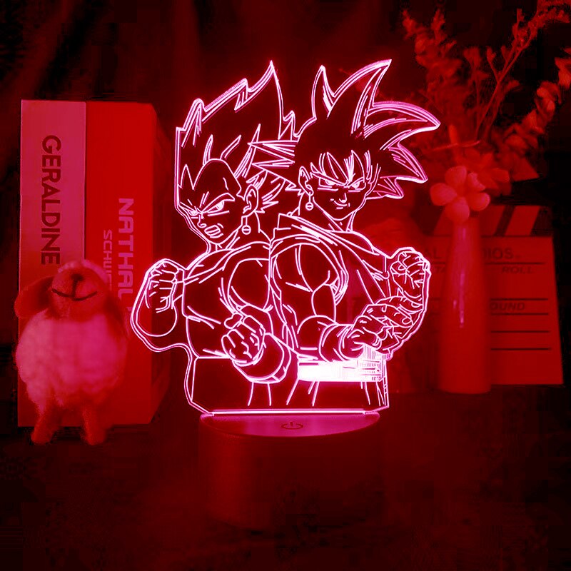 Dragon Ball 3D Led Night Light Model Toys Super Saiyan Vegeta Figures Children Bed Room Decor Birthday&amp;Christmas Gifts for Kids