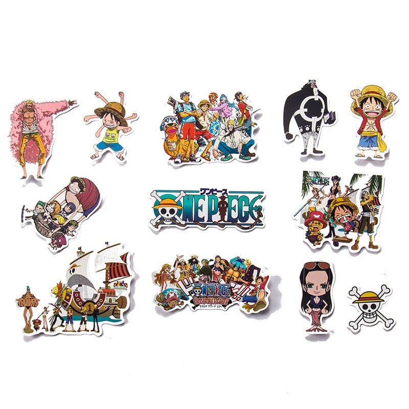 50/100Pcs One Piece Luffy Stickers Anime Sticker |Onepiece Anime Stickers for Notebook Motorcycle Skateboard Computer